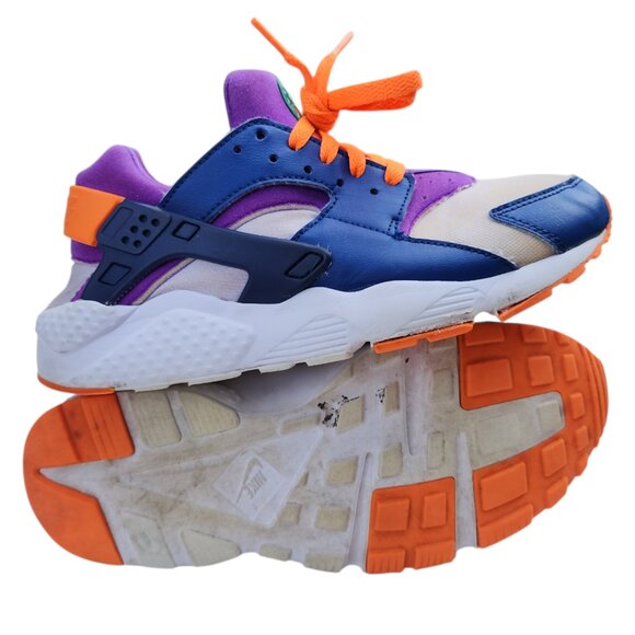Nike Air Huarache Retro Run 654275-111 Sneakers Shoes White Blue Cone Purple 7Y - Picture 10 of 10